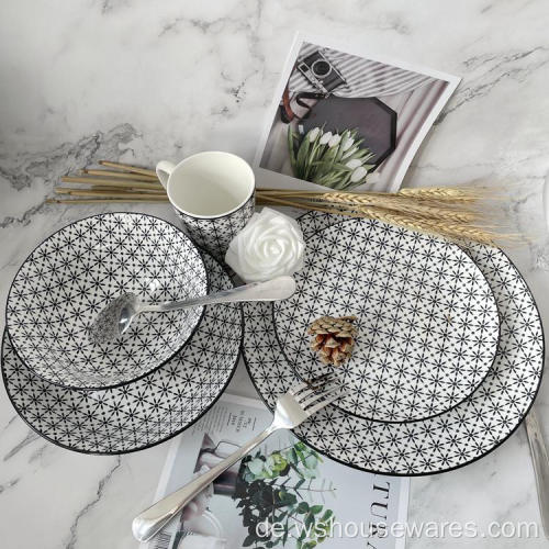 Glitzer Star Pad Printing Dinner Sets